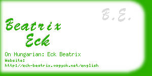 beatrix eck business card